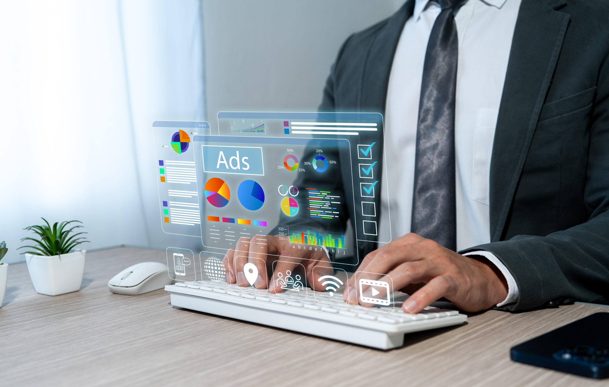 Digital advertising campaign analytics and performance dashboard